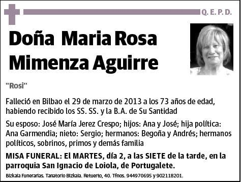 MIMENZA AGUIRRE,MARIA ROSA