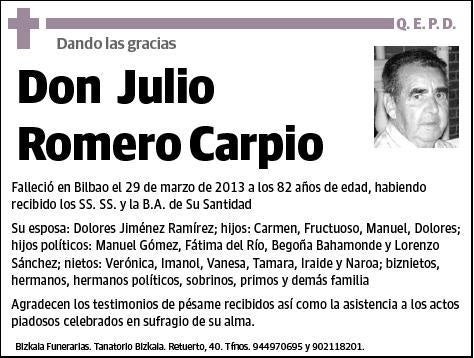 ROMERO CARPIO,JULIO