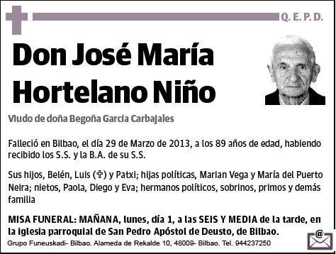 HORTELANO NIÑO,JOSE MARIA