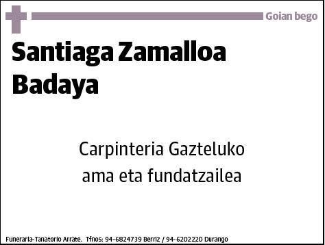 ZAMALLOA BADAYA,SANTIAGA