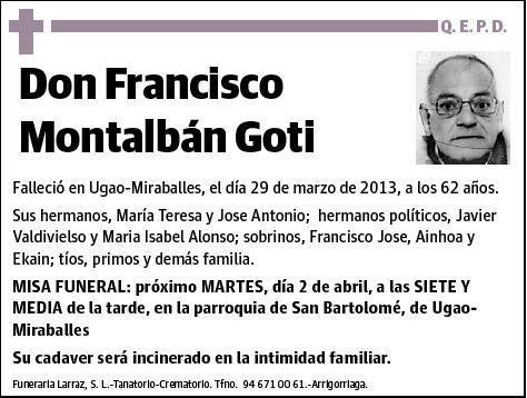 MONTALBAN GOTI,FRANCISCO