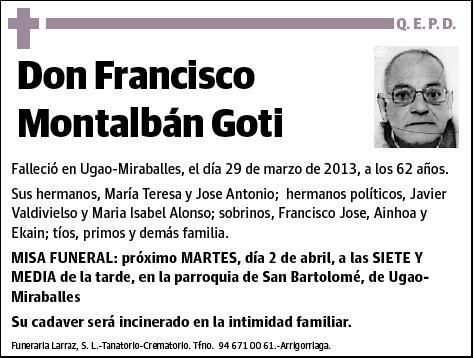 MONTALBAN GOTI,FRANCISCO