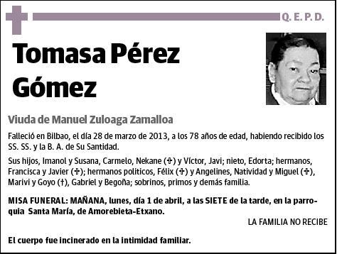 PEREZ GOMEZ,TOMASA