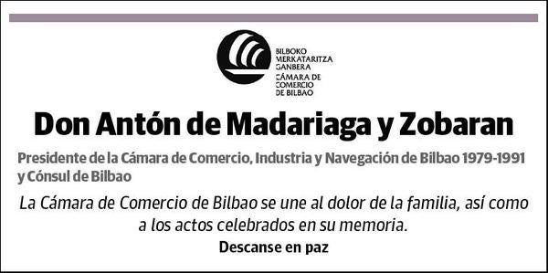 DE MADARIAGA Y ZOBARAN,ANTON