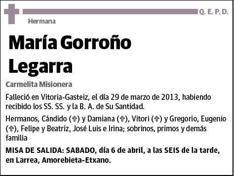 GORROÑO LEGARRA,MARIA