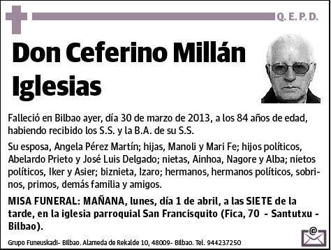 MILLAN IGLESIAS,CEFERINO