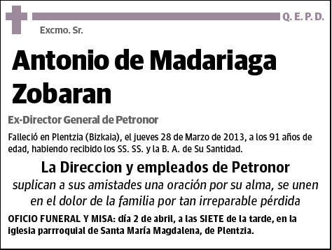 DE MADARIAGA ZORBARAN,ANTONIO