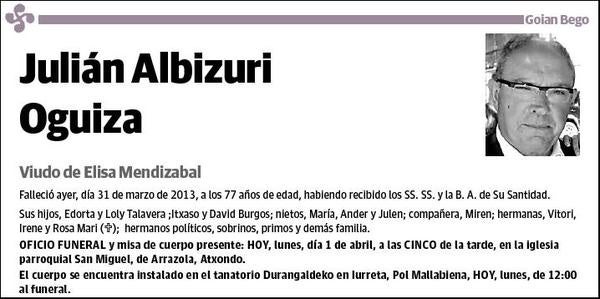 ALBIZURI OGUIZA,JULIAN