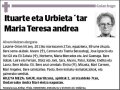 ITUARTE ETA URBIETA TAR MARIA TERESA