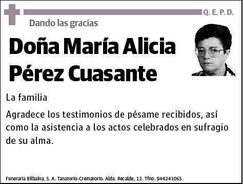 PEREZ CUASANTE,MARIA ALICIA