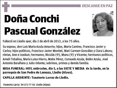 PASCUAL GONZALEZ,CONCHI