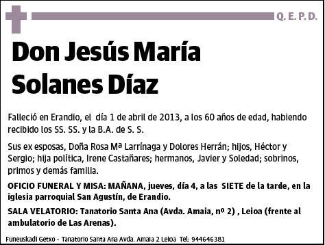 SOLANES DIAZ,JESUS MARIA