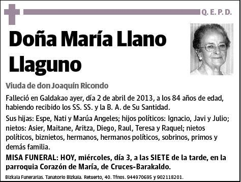 LLANO LLAGUNO,MARIA