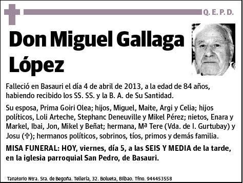 GALLAGA LOPEZ,MIGUEL