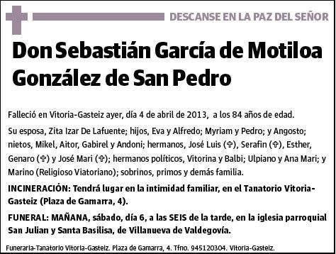 GARCIA DE MOTILOA GONZALEZ DE SAN PEDRO,SEBASTIAN