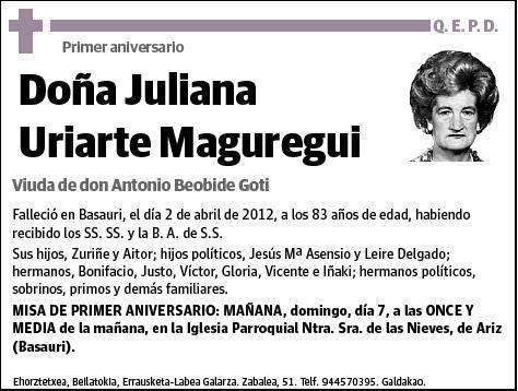 URIARTE MAGUREGUI,JULIANA