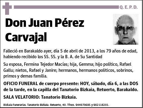 PEREZ CARVAJAL,JUAN