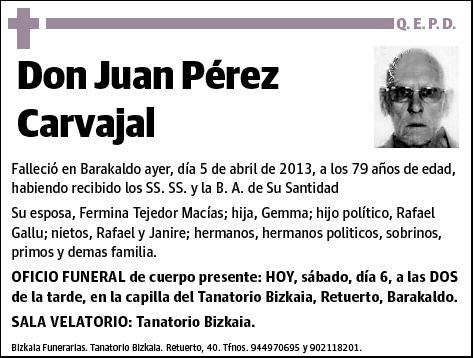 PEREZ CARVAJAL,JUAN