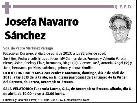 NAVARRO SANCHEZ,JOSEFA