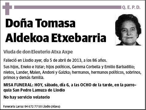 ALDEKOA ETXEBARRIA,TOMASA