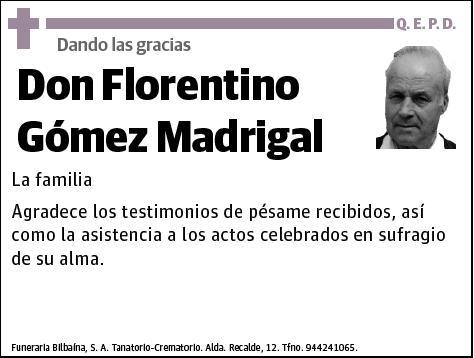 GOMEZ MADRIGAL,FLORENTINO