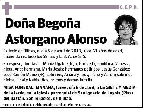 ASTORGANO ALONSO,BEGOÑA