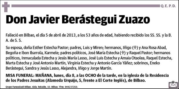 BERASATEGUI ZUAZO,JAVIER