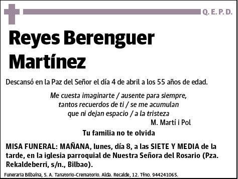 BERENGUER MARTINEZ,REYES