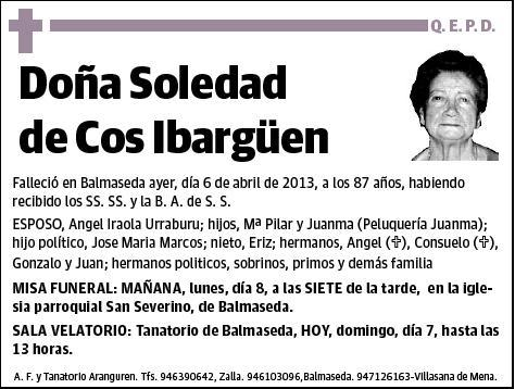 DE COS IBARGÜEN,SOLEDAD