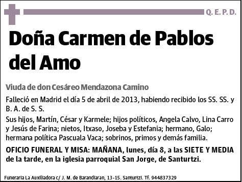 DE PABLOS DEL AMO,CARMEN