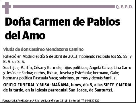 DE PABLOS DEL AMO,CARMEN