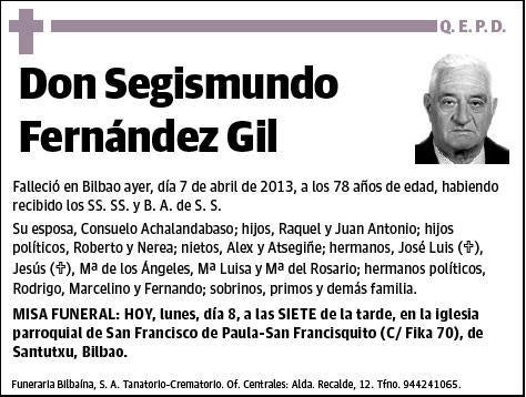 FERNANDEZ GIL,SEGISMUNDO