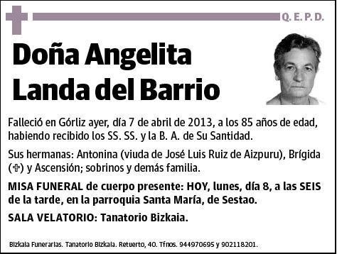 LANDA DEL BARRIO,ANGELITA