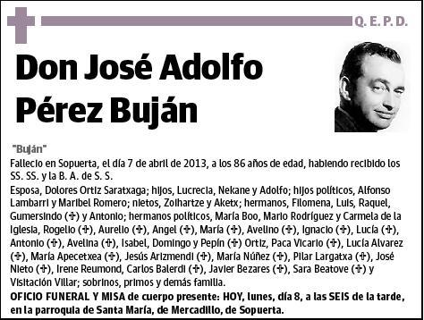 PEREZ BUJAN,JOSE ADOLFO