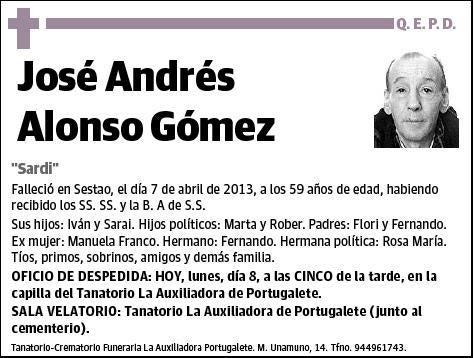 ALONSO GOMEZ,JOSE ANDRES