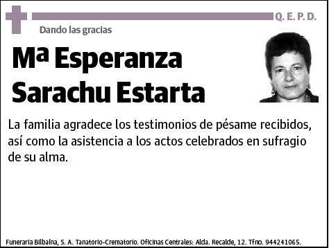 SARACHU ESTARTA,Mª ESPERANZA