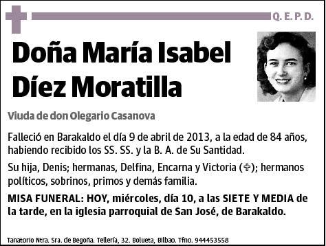 DIEZ MORATILLA,MARIA ISABEL