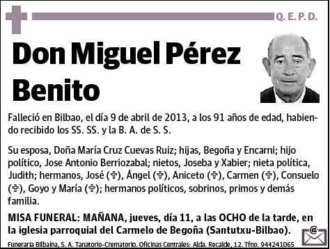 PEREZ BENITO,MIGUEL