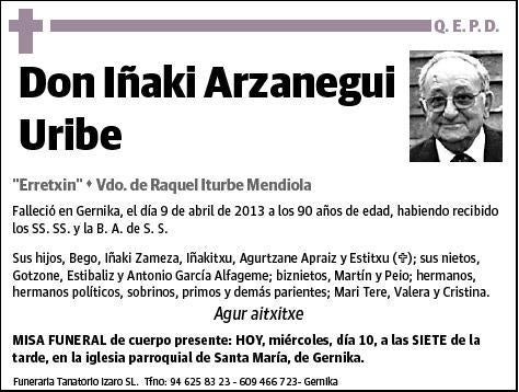 ARZANEGUI URIBE,IÑAKI