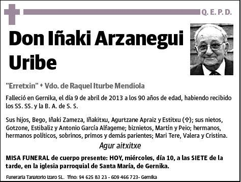 ARZANEGUI URIBE,IÑAKI