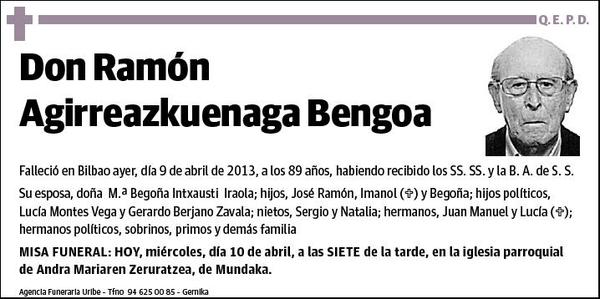 AGIRREAZKUENAGA BENGOA,RAMON