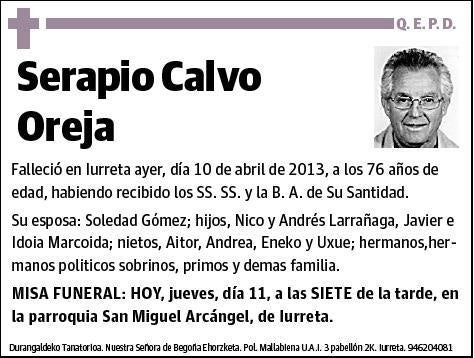 CALVO OREJA,SERAPIO