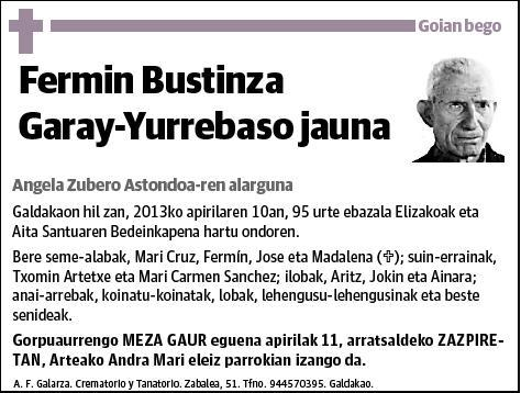 BUSTINZA GARAY-YURREBASO,FERMIN