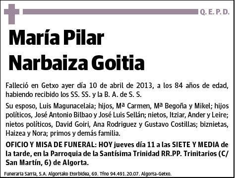 NARBAIZA GOITIA,MARIA PILAR