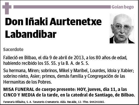 AURTENETXE LABANDIBAR,IÑAKI