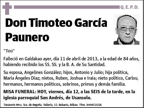 GARCIA PAUNERO,TIMOTEO