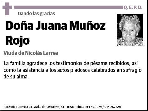 MUÑOZ ROJO,JUANA