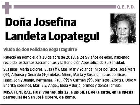 LANDETA LOPATEGUI,JOSEFINA