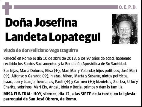 LANDETA LOPATEGUI,JOSEFINA