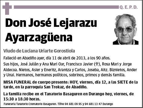 LEJARAZU AYARZAGÜENA,JOSE